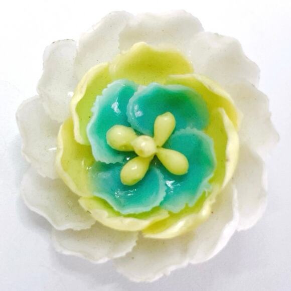 VTG Japan Thermoset Floral Clip On Earrings Mid Century 1950s 1960s Playful - Picture 7 of 11